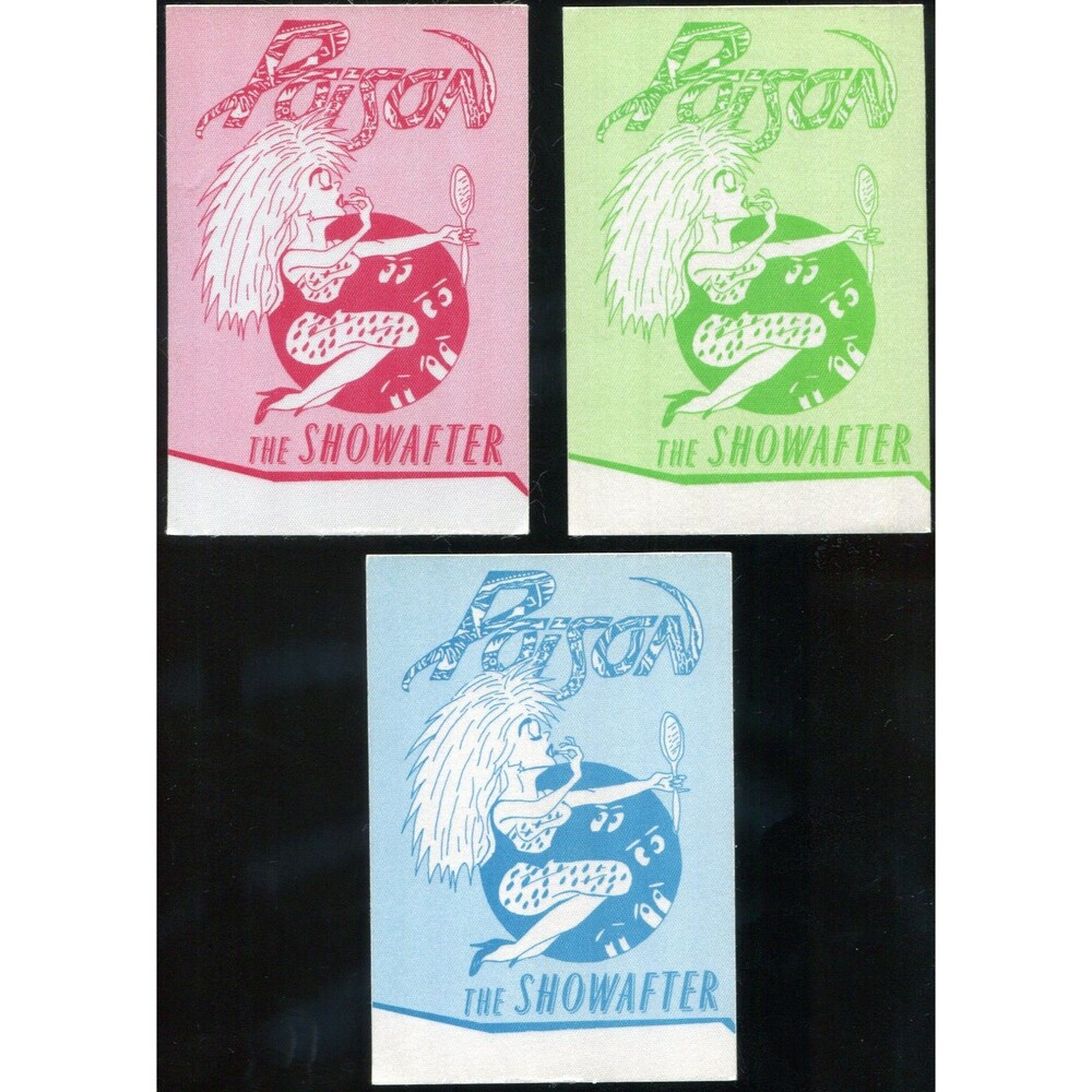 Vintage 1988 1989 Poison Concert Backstage Pass Showafter  Lot of 3